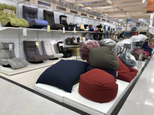 ビーズクッション売り場