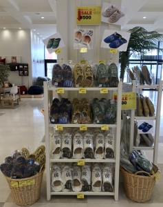 ルームシューズ展示